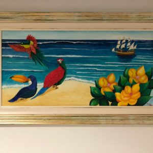 Hear slow lapping of the waves